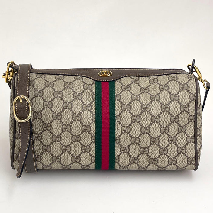 Gucci borsa a tracolla Ophidia in tessuto GG Supreme con dettaglio Web