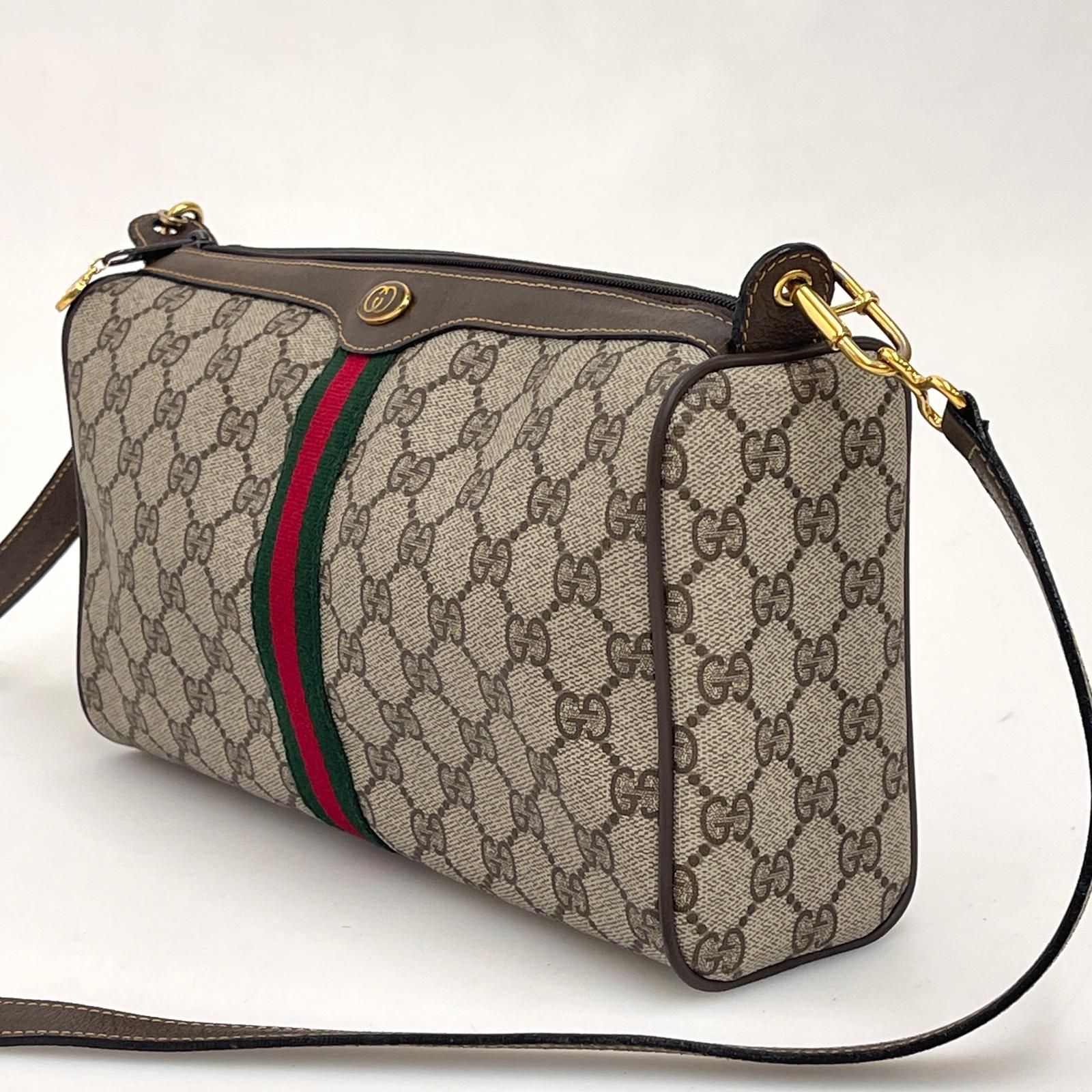 Gucci borsa a tracolla Ophidia in tessuto GG Supreme con dettaglio Web