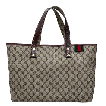 Gucci borsa shopping tote GG Supreme con Web stripe