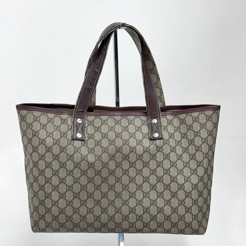 Gucci borsa shopping tote GG Supreme con Web stripe