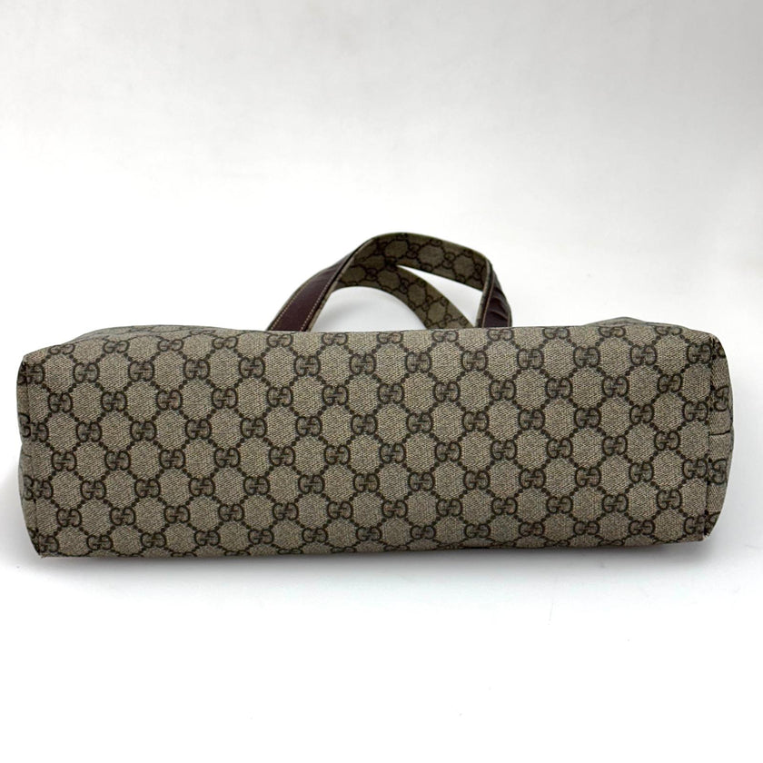 Gucci borsa shopping tote GG Supreme con Web stripe