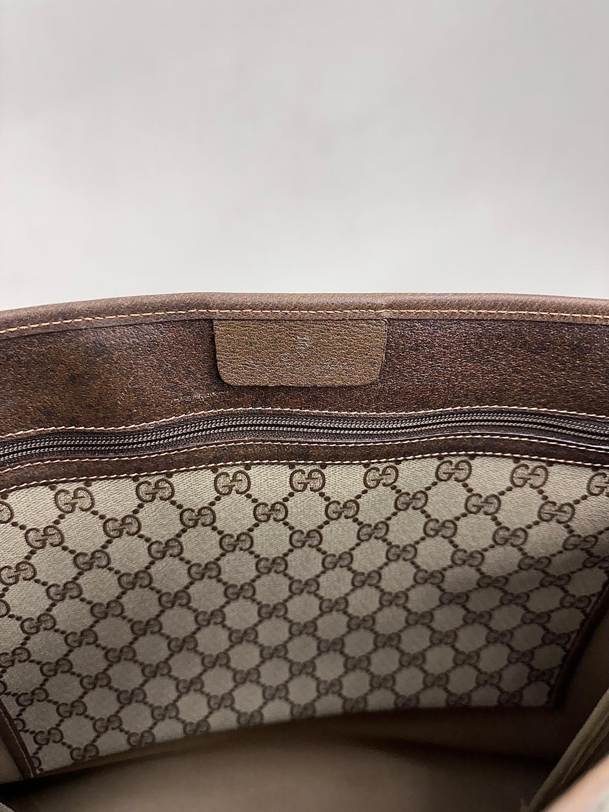 Gucci borsa tote a spalla vintage in tela GG Supreme con profili Web