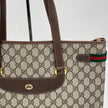 Gucci borsa tote a spalla vintage in tela GG Supreme con profili Web