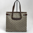 Gucci borsa tote a spalla vintage in tela GG Supreme con profili Web