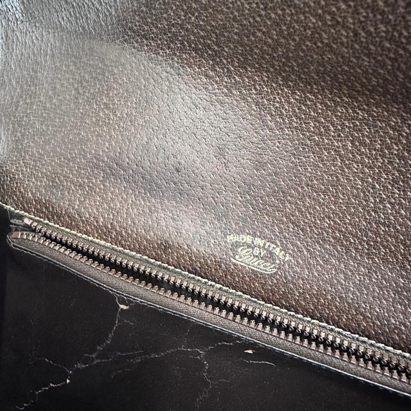 Gucci borsa vintage a spalla GG Supreme con chiusura Interlocking GG