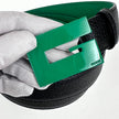 Gucci cintura in pelle nera con fibbia G verde – 112 cm