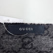 Gucci sciarpa in cachemire GG grigio antracite con frange