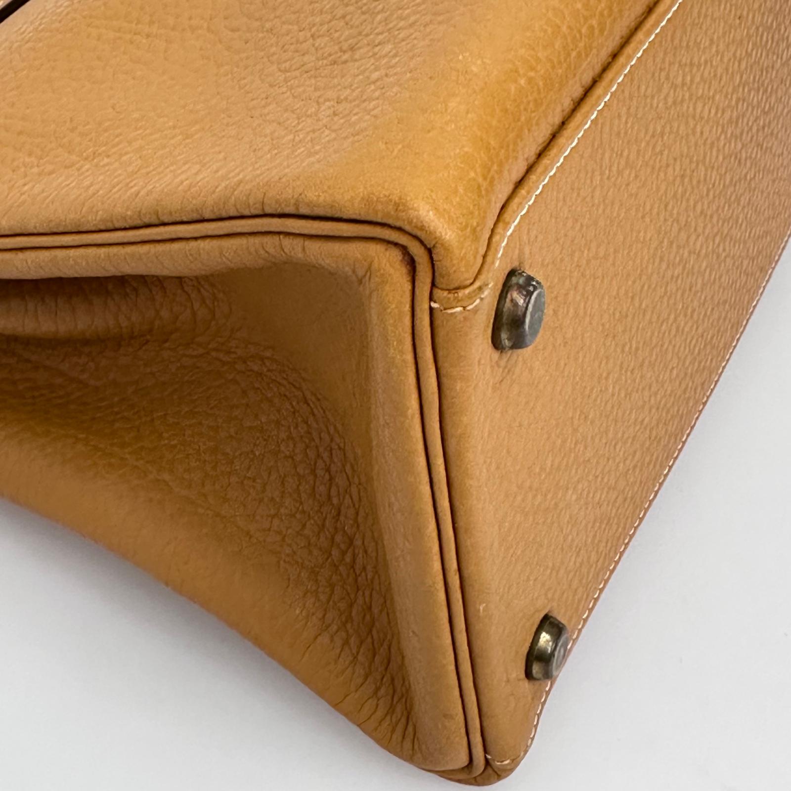 Hermès Borsa Kelly 32 Retournée Ardennes Gold hardware oro 1985: ○O