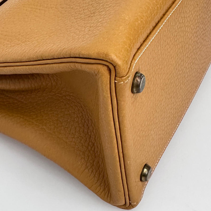 Hermès Borsa Kelly 32 Retournée Ardennes Gold hardware oro 1985: ○O