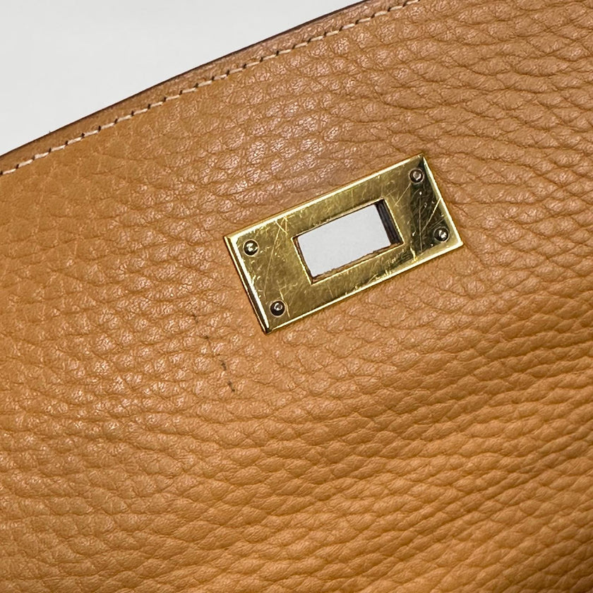 Hermès Borsa Kelly 32 Retournée Ardennes Gold hardware oro 1985: ○O