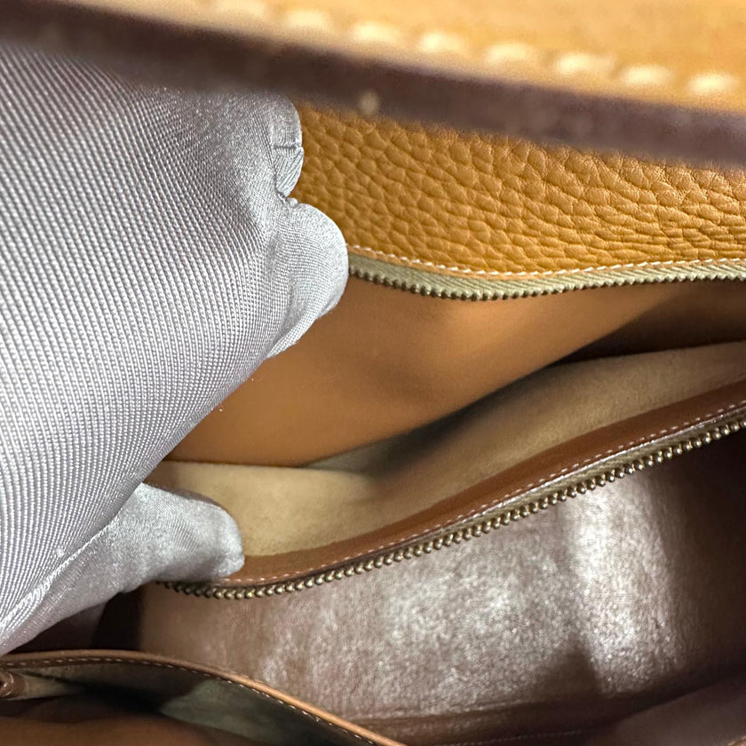 Hermès Borsa Kelly 32 Retournée Ardennes Gold hardware oro 1985: ○O