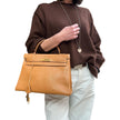 Hermès Borsa Kelly 32 Retournée Ardennes Gold hardware oro 1985: ○O