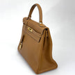 Hermès Borsa Kelly 32 Retournée Ardennes Gold hardware oro 1985: ○O