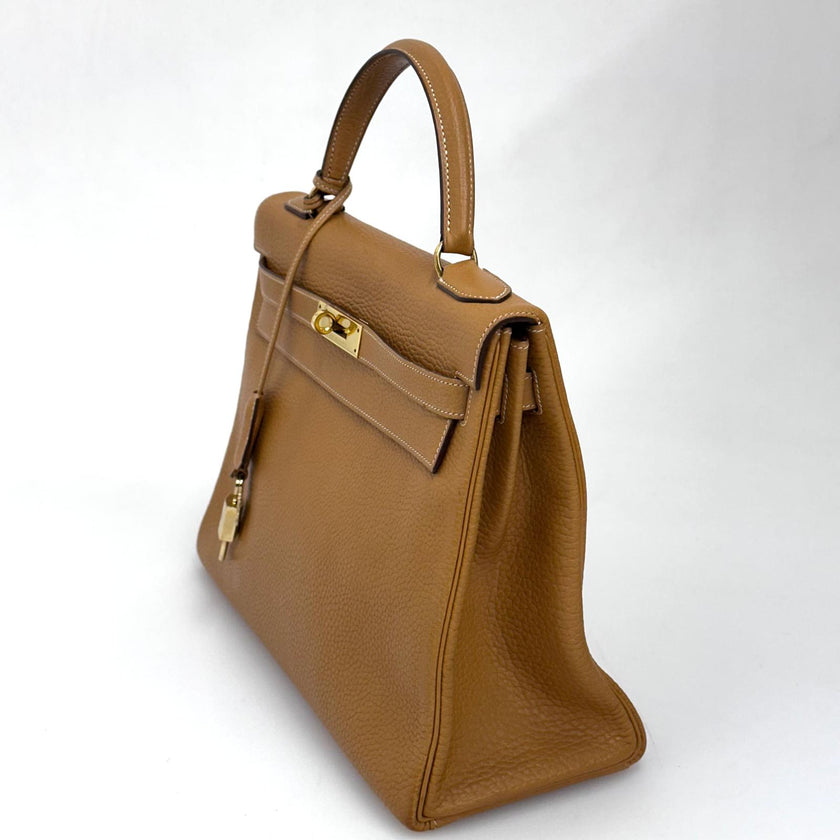 Hermès Borsa Kelly 32 Retournée Ardennes Gold hardware oro 1985: ○O
