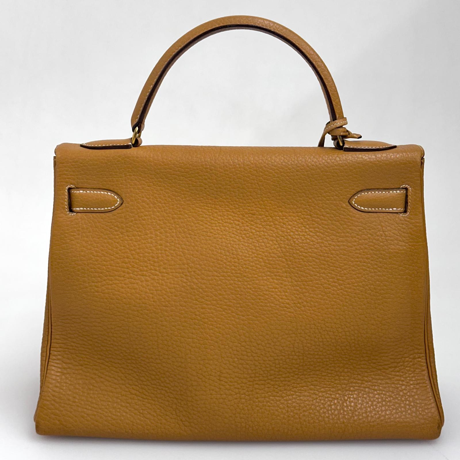 Hermès Borsa Kelly 32 Retournée Ardennes Gold hardware oro 1985: ○O