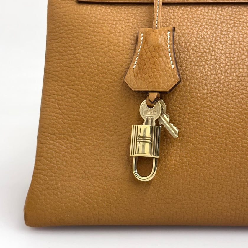 Hermès Borsa Kelly 32 Retournée Ardennes Gold hardware oro 1985: ○O