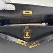 Hermès Borsa Kelly 32 a mano Box Calf nera hardware oro Sellier 1994 ○X