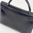 Hermès Borsa Kelly 32 a mano Box Calf nera hardware oro Sellier 1994 ○X
