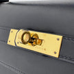 Hermès Borsa Kelly 32 a mano Box Calf nera hardware oro Sellier 1994 ○X