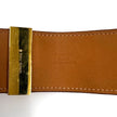 Hermès Bracciale Collier de Chien in Pelle Epsom Rosso con Finiture Dorate
