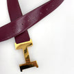 Hermès Cintura Constance in Pelle Bordeaux con Fibbia H Dorata – 1978