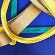 Hermès Foulard Paris Grand Manège carré 90 seta blu multicolor