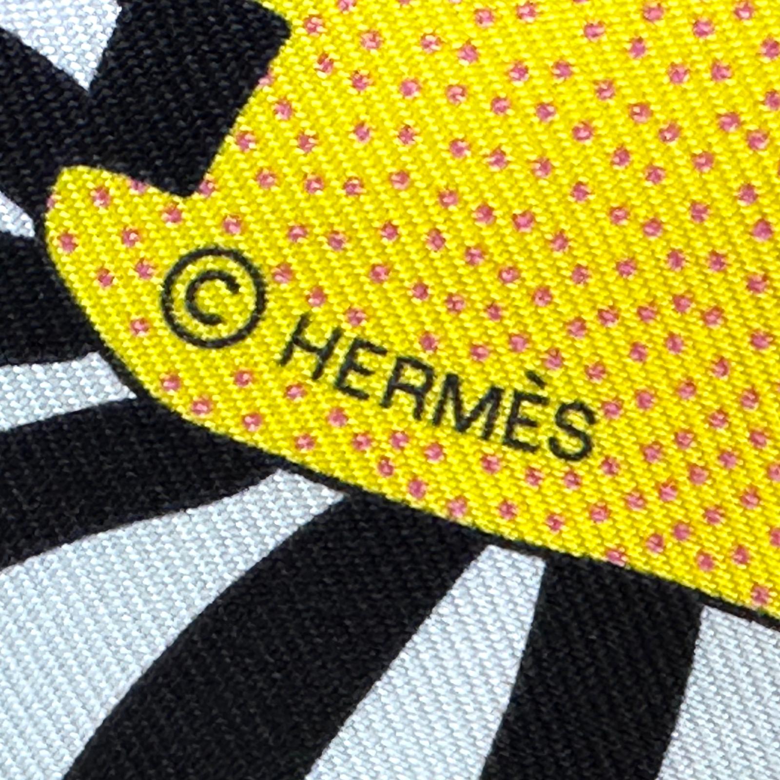 Hermès Twilly in seta fantasia multicolor