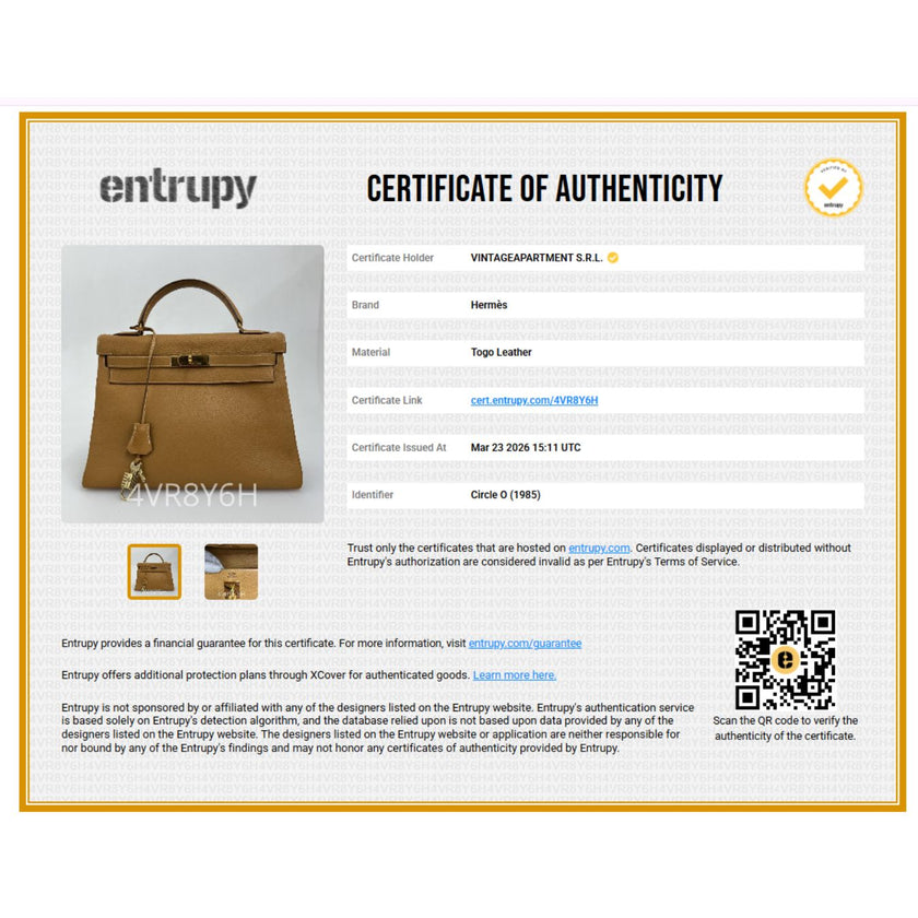 Hermès Borsa Kelly 32 Retournée Ardennes Gold hardware oro 1985: ○O