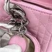 Lady Dior Borsa Media Rosa in Pelle Cannage