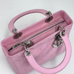 Lady Dior Borsa Media Rosa in Pelle Cannage