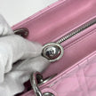 Lady Dior Borsa Media Rosa in Pelle Cannage