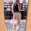 Lady Dior Borsa Media Rosa in Pelle Cannage