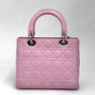 Lady Dior Borsa Media Rosa in Pelle Cannage