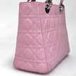 Lady Dior Borsa Media Rosa in Pelle Cannage