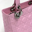 Lady Dior Borsa Media Rosa in Pelle Cannage