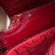 Lady Dior Borsa Media Vernice Rosso Bordeaux con Tracolla