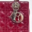 Lady Dior Borsa Media Vernice Rosso Bordeaux con Tracolla