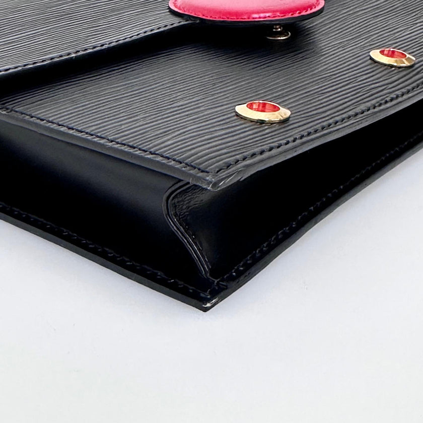 Louis Vuitton Borsa Hublot Vintage Epi Nera e Rossa – 1991