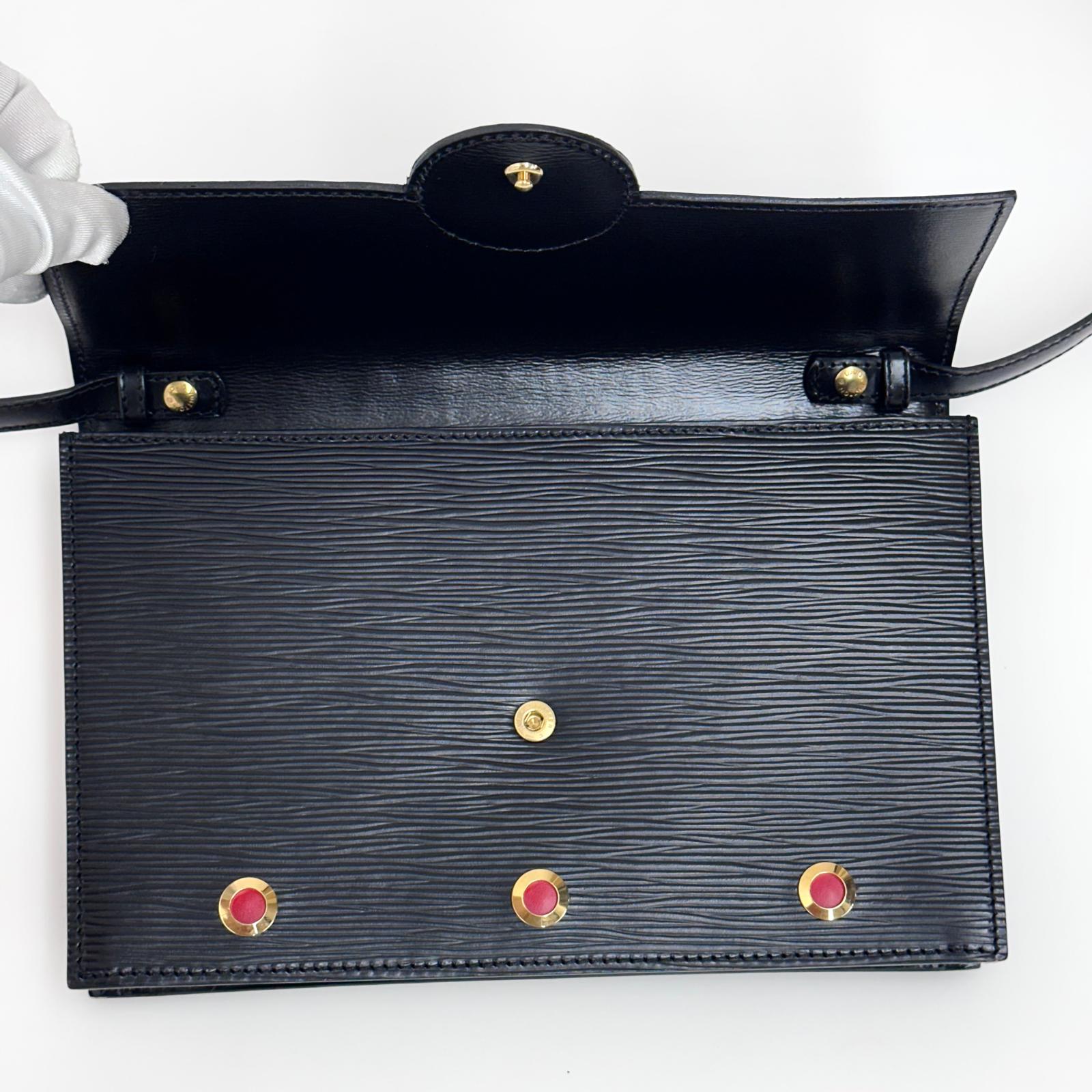 Louis Vuitton Borsa Hublot Vintage Epi Nera e Rossa – 1991