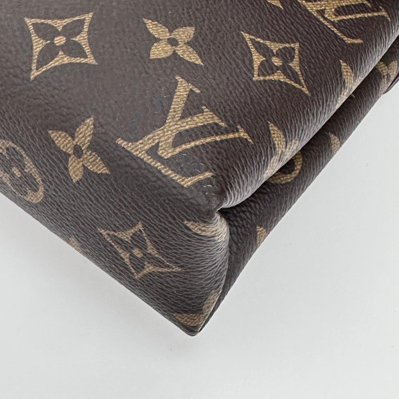 Louis Vuitton Borsa Pallas Clutch Monogram e pelle bordeaux