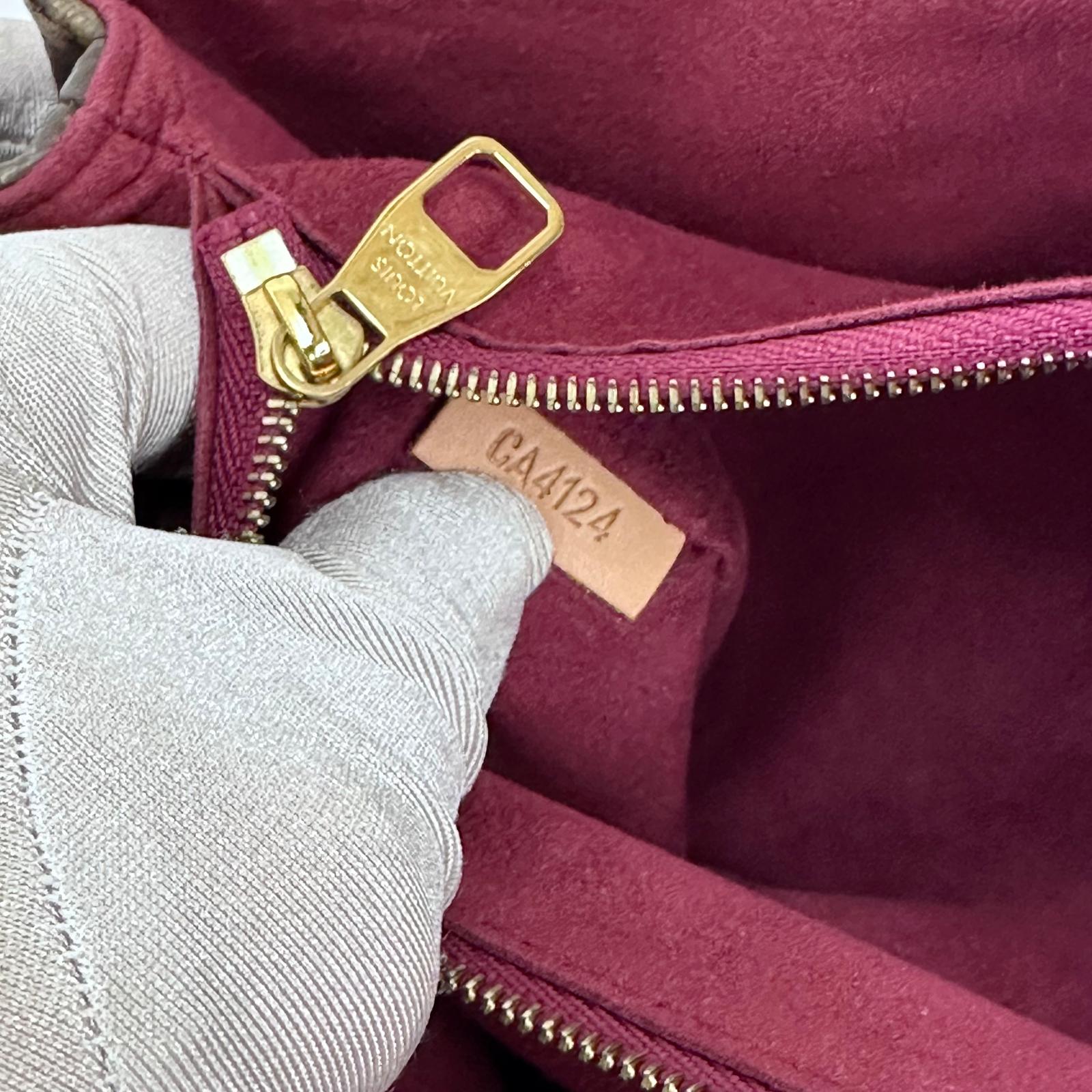 Louis Vuitton Borsa Pallas Clutch Monogram e pelle bordeaux
