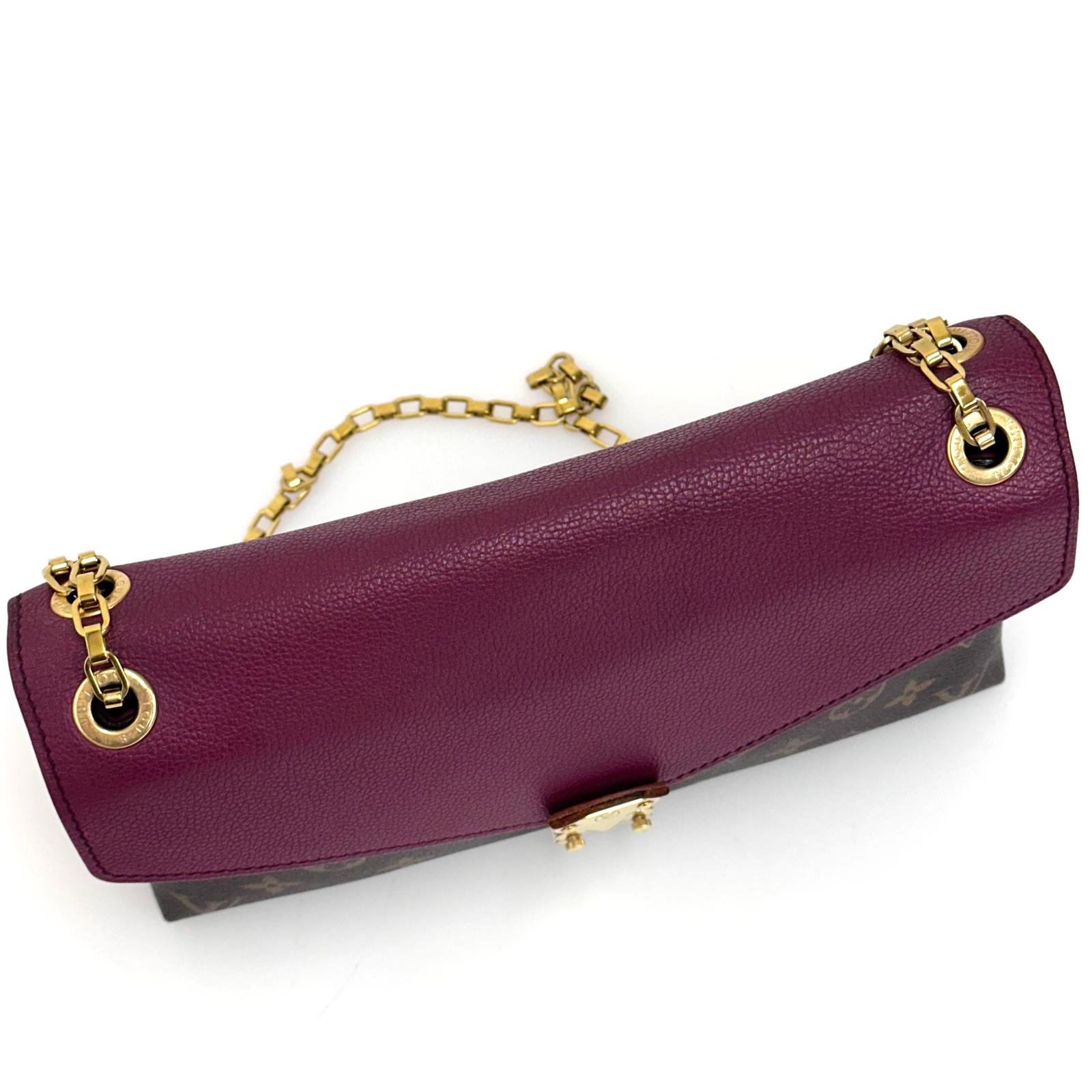 Louis Vuitton Borsa Pallas Clutch Monogram e pelle bordeaux