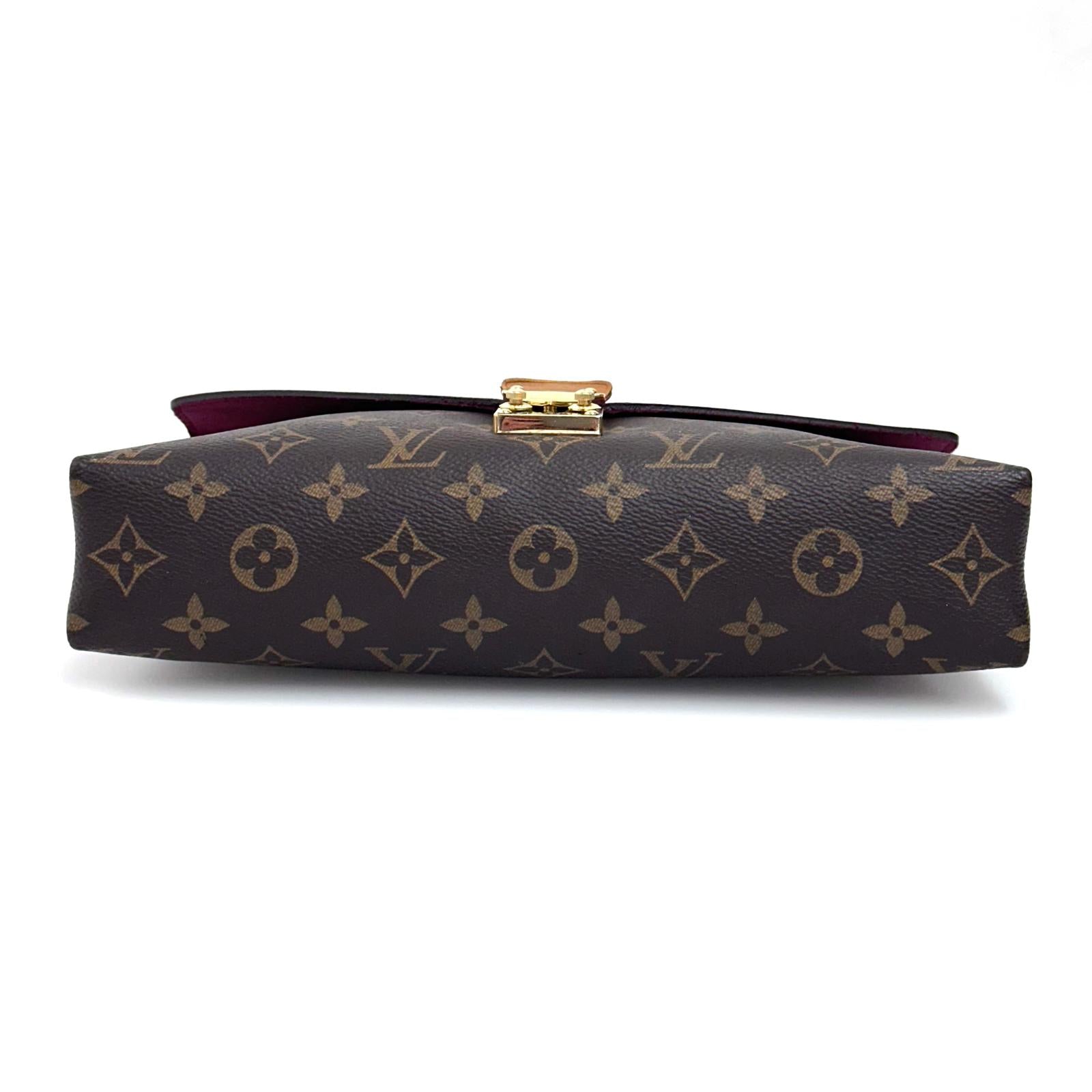 Louis Vuitton Borsa Pallas Clutch Monogram e pelle bordeaux