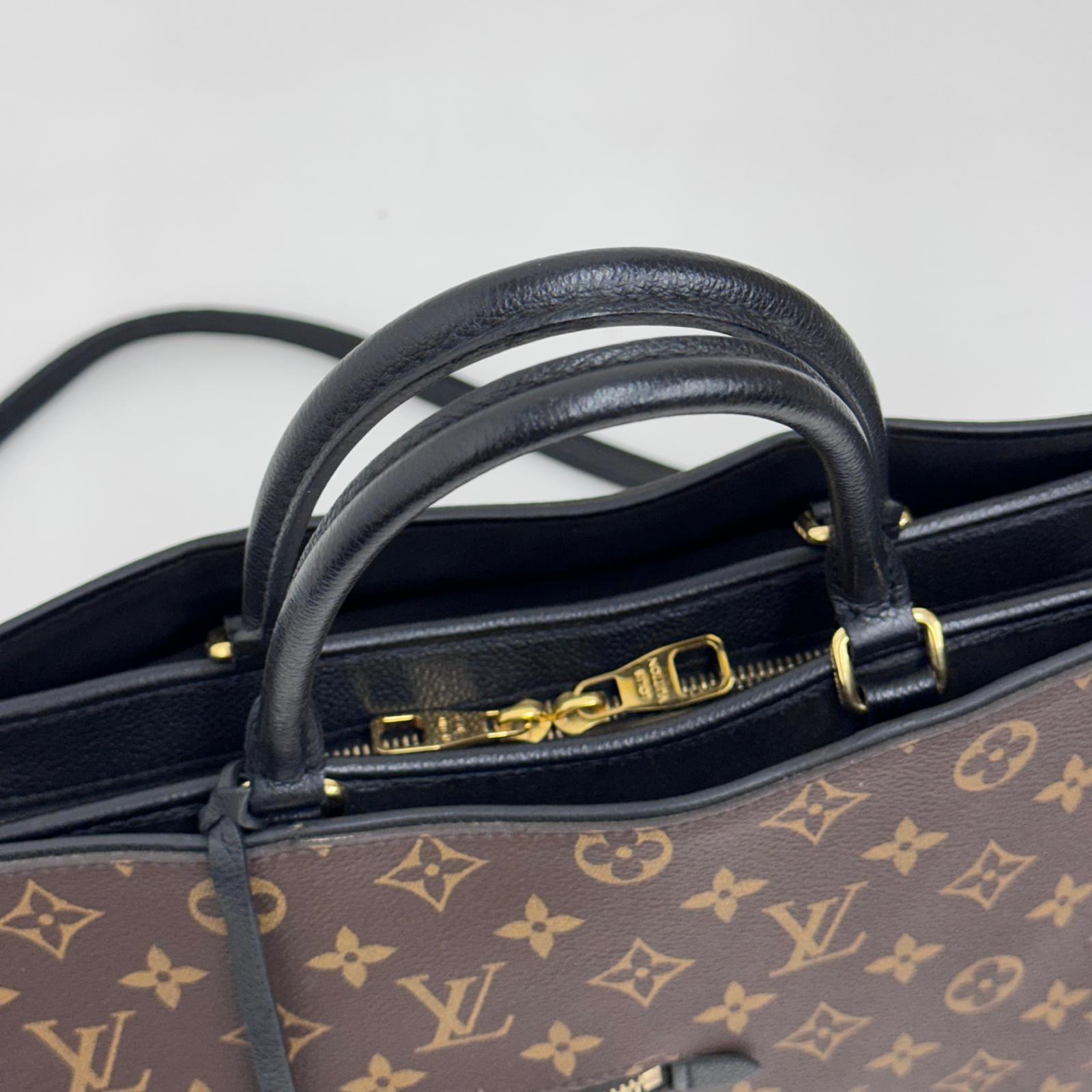 Louis Vuitton Borsa Popincourt MM Monogram e Pelle Nera