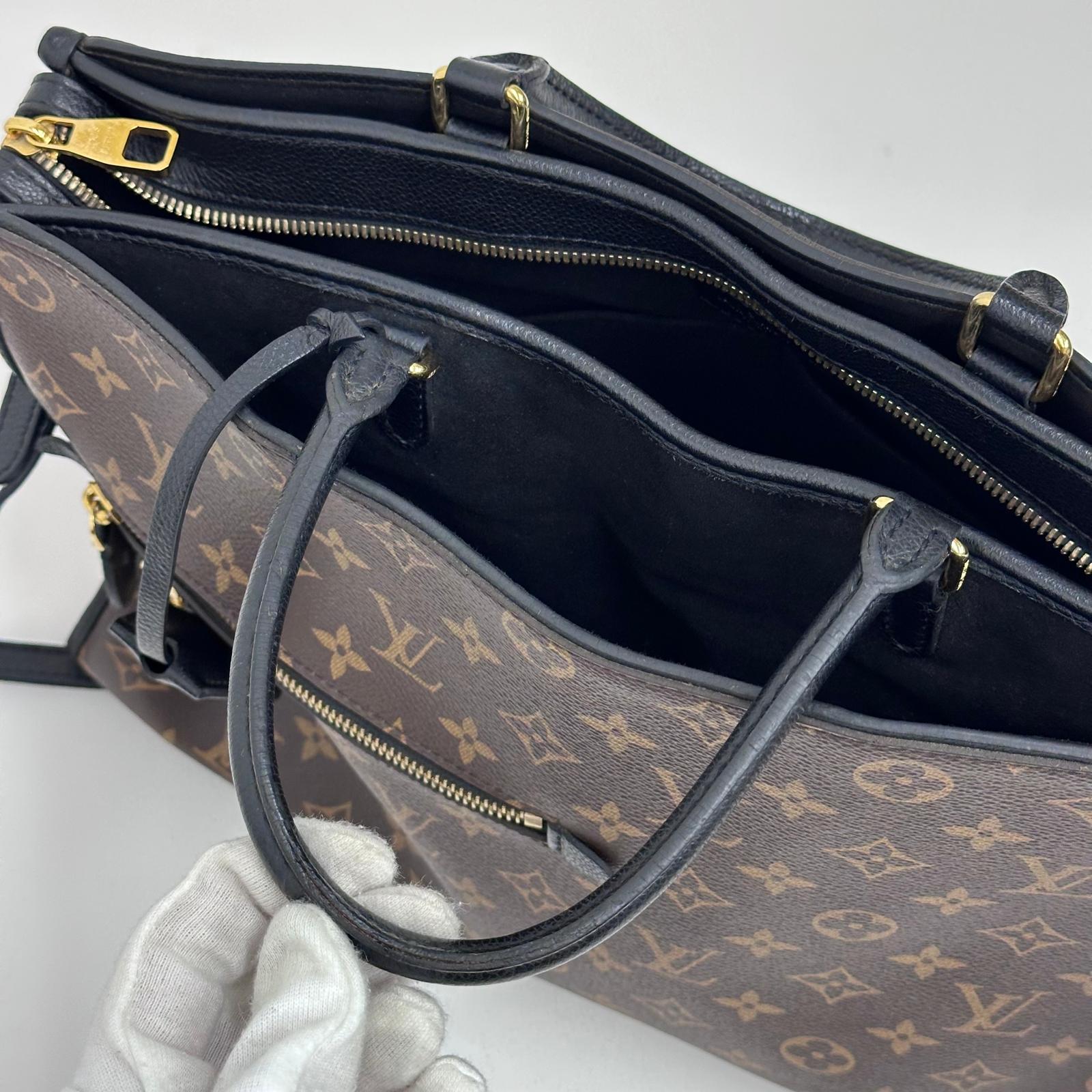Louis Vuitton Borsa Popincourt MM Monogram e Pelle Nera