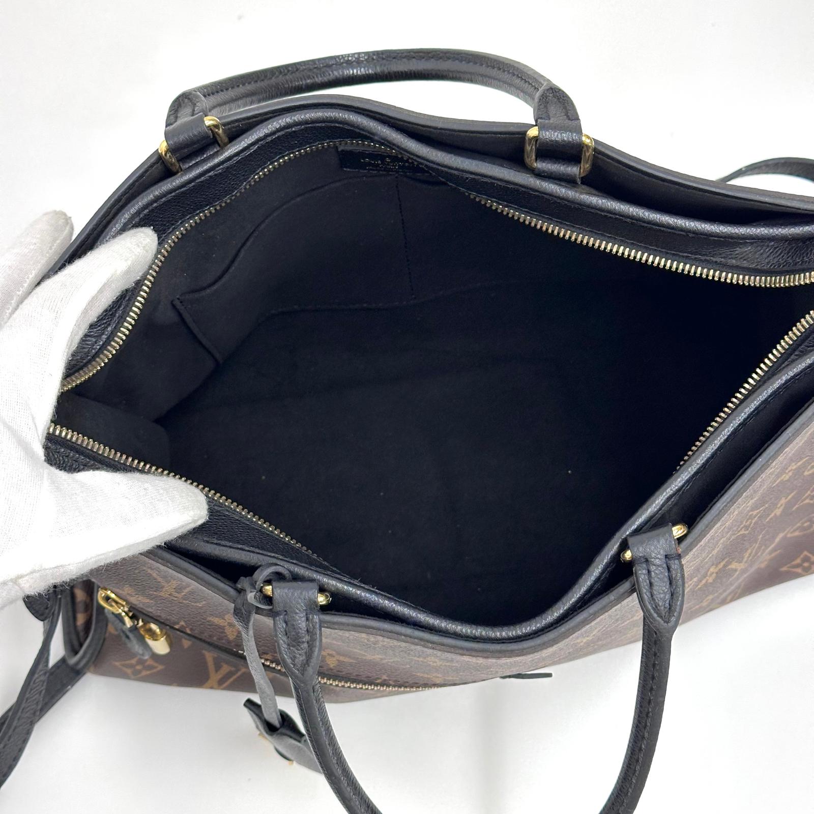 Louis Vuitton Borsa Popincourt MM Monogram e Pelle Nera