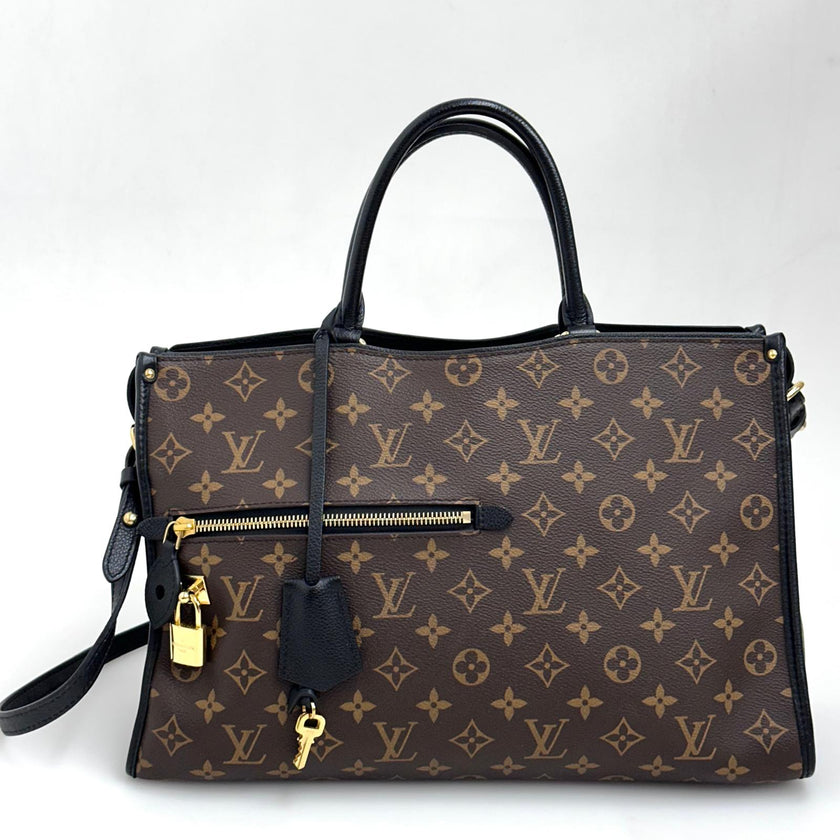 Louis Vuitton Borsa Popincourt MM Monogram e Pelle Nera