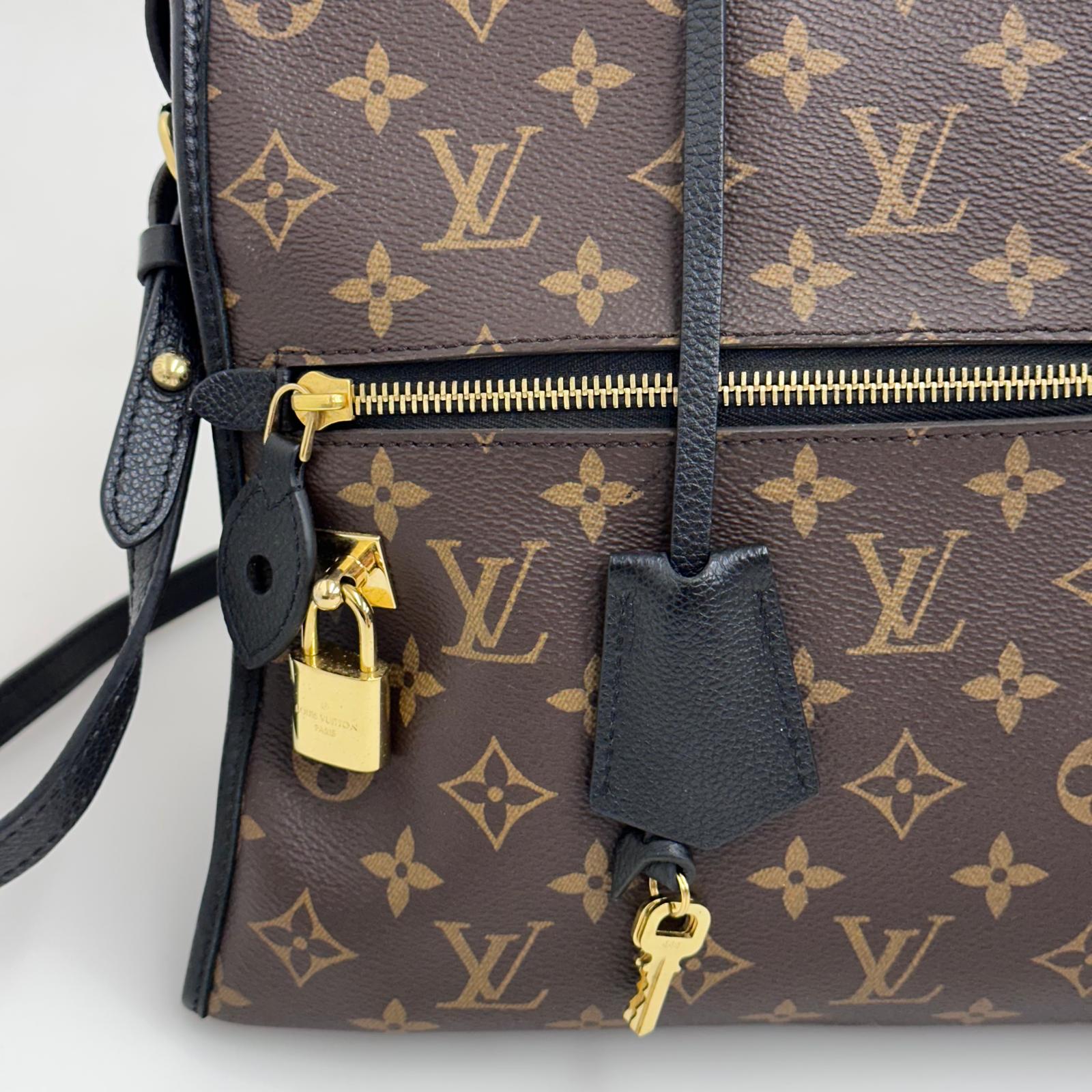 Louis Vuitton Borsa Popincourt MM Monogram e Pelle Nera