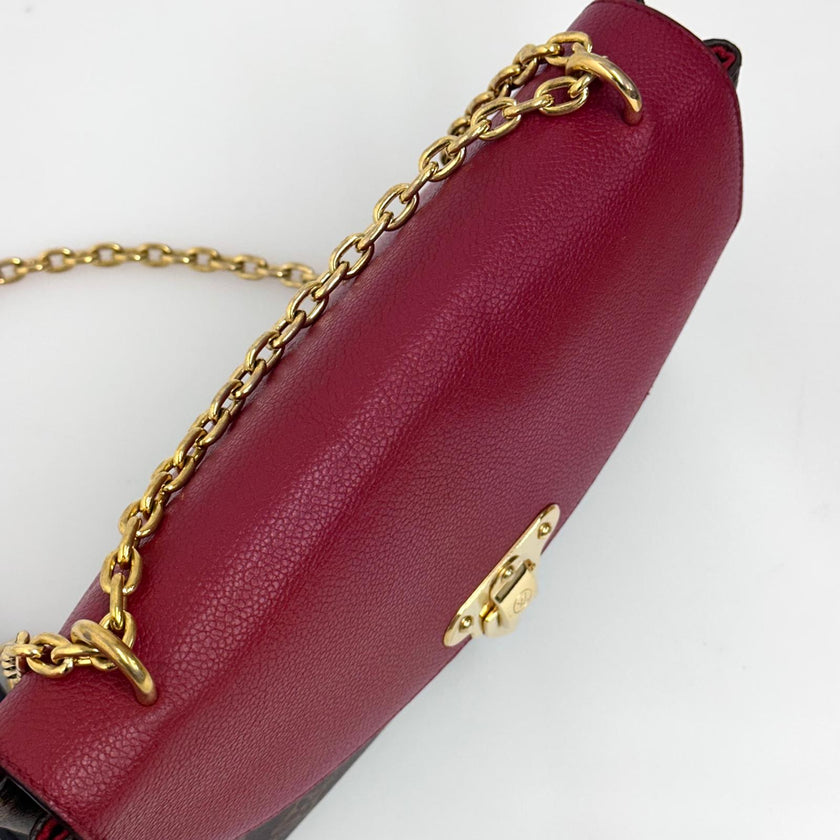 Louis Vuitton Borsa Saint Placide Monogram e Pelle Cherry