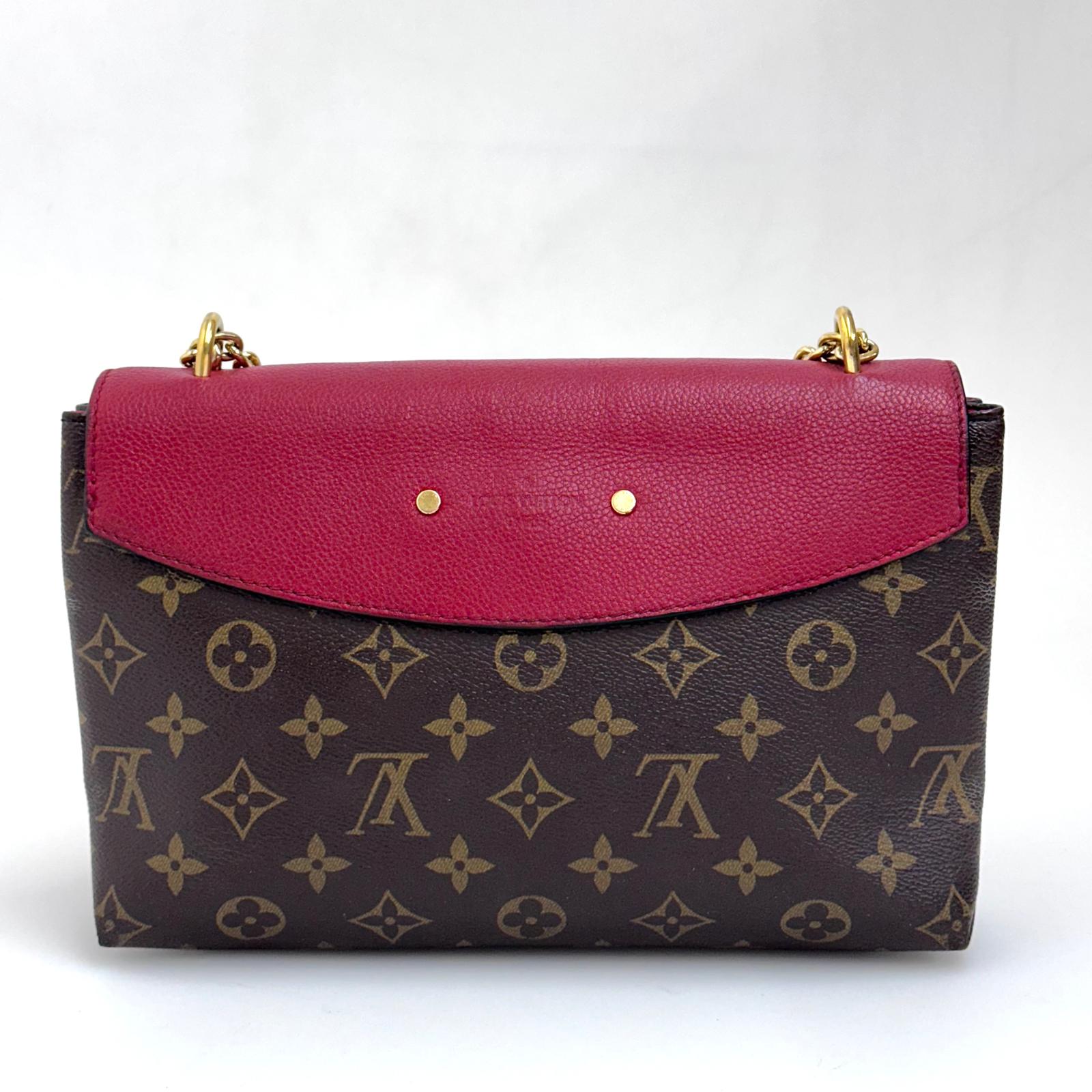 Louis Vuitton Borsa Saint Placide Monogram e Pelle Cherry